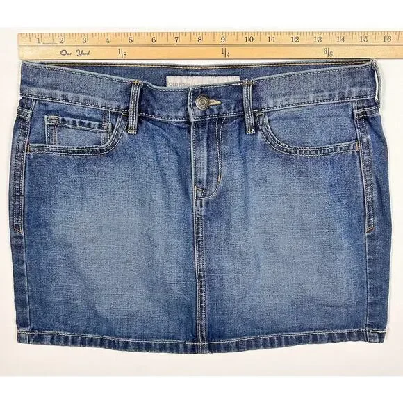Denim Classic Summer Jean Mini Skirt Old Navy Women's Size 6 - Picture 3 of 5